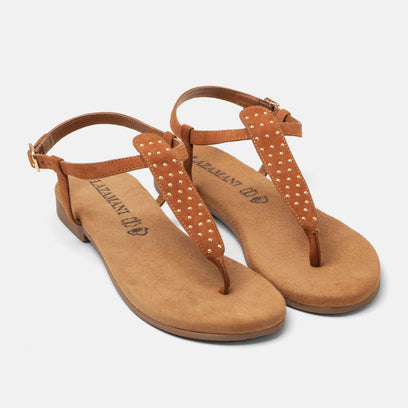 Minu Women's Suede Sandals Tan