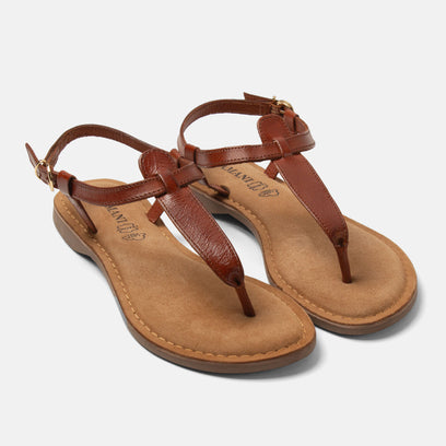 Imme Women's Leather Sandals Tan