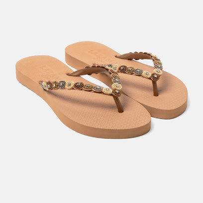 Mallorca Beach Women's Flip Flops Beige