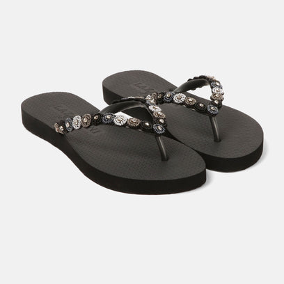 Mallorca Beach Women's Flip Flops Black