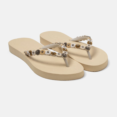 Mallorca Beach Women's Flip Flops Offwhite