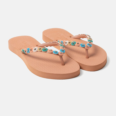 Mallorca Beach Women's Flip Flops Peach