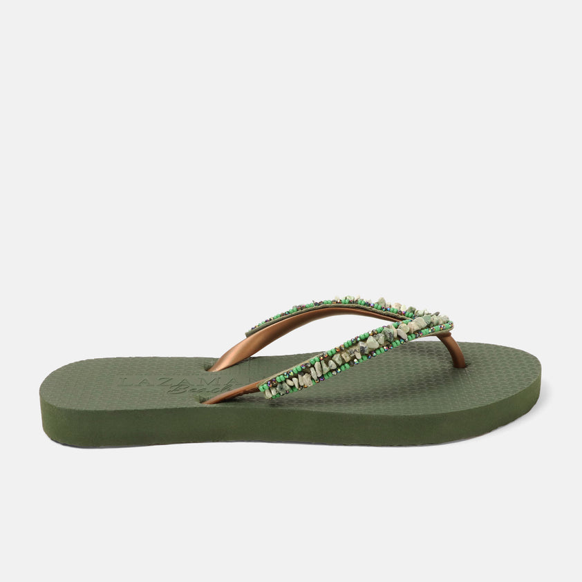 Palma Beach Women's Flip Flops Green