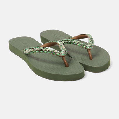 Palma Beach Women's Flip Flops Green