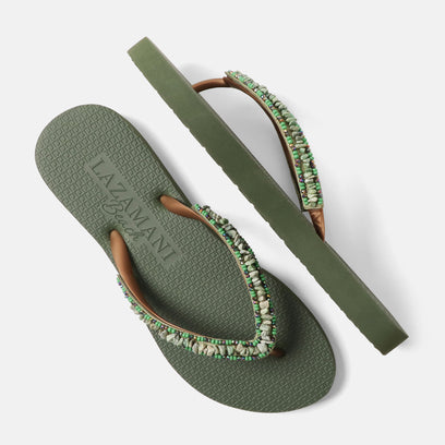 Palma Beach Women's Flip Flops Green