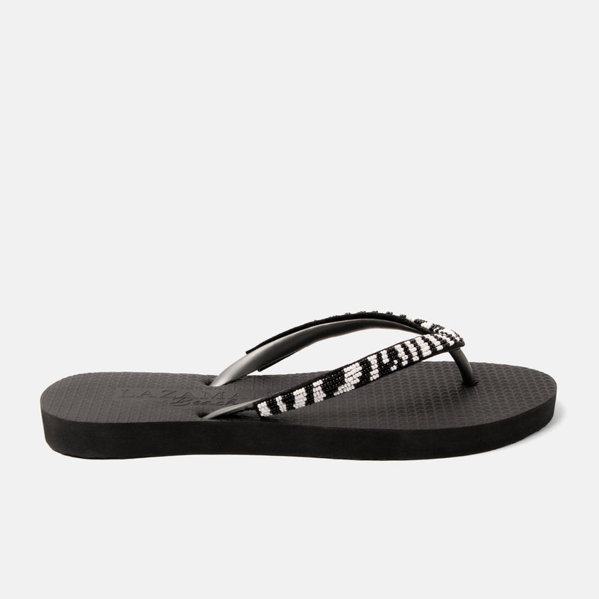 Lanzarote Beach Women's Flip Flops Zebra