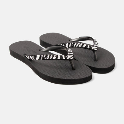 Lanzarote Beach Women's Flip Flops Zebra