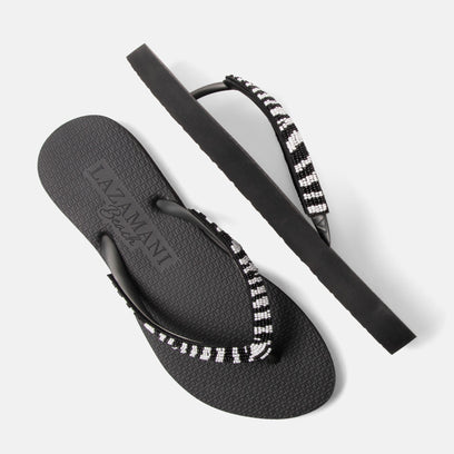 Lanzarote Beach Women's Flip Flops Zebra