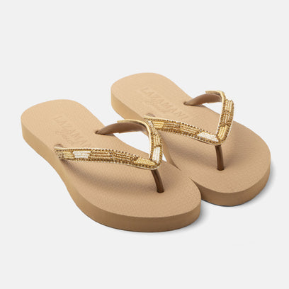 Fraser Beach Women's Flip Flops Beige