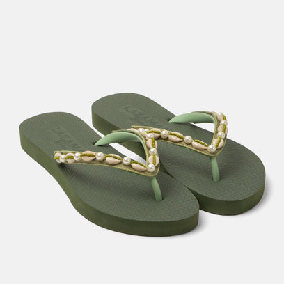 Whitesundays Beach Women's Flip Flops Green