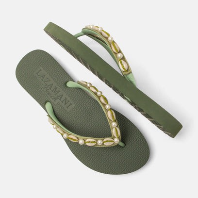 Whitesundays Beach Women's Flip Flops Green