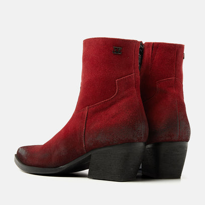 Alix Women's Suede Ankle Boots Red