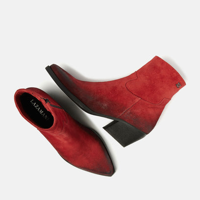Alix Women's Suede Ankle Boots Red