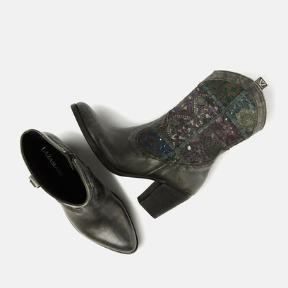 Marthe Women's Leather Ankle Boots Silver