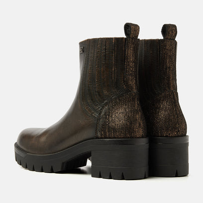 Fey Women's Leather Chelsea Boots Bronze