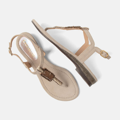 Brienda Women's Sandals Suede Biscuit