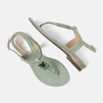 Brienda Women's Sandals Suede Sage