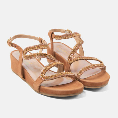 Aurelia Women's Sandals Suede Cognac