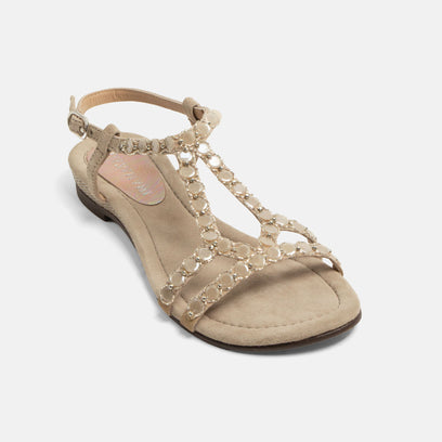 Izarra Women's Suede Sandals Biscuit