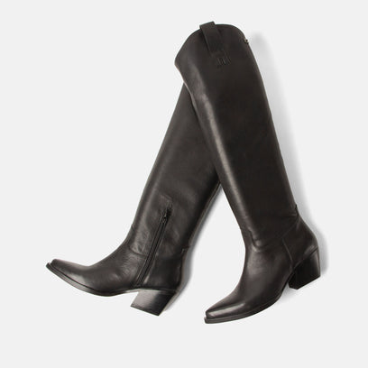 Adaline Women's Leather Boots Black