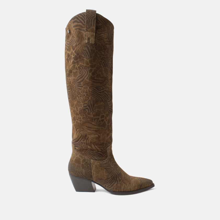 Adaline Women's Suede Boots Khaki