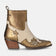 Kaia Women's Leather Ankle Boots Gold/White