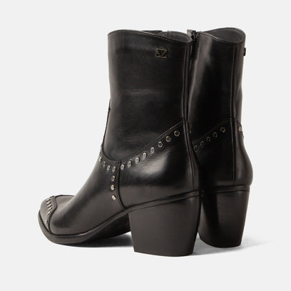 Kylie Women's Leather Ankle Boots Black