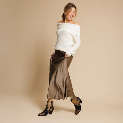 Stevie Women's Leather Ankle Boots Gold