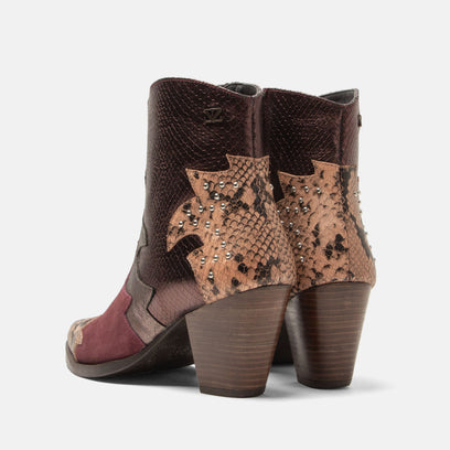 Stevie Women's Leather Ankle Boots Merlot