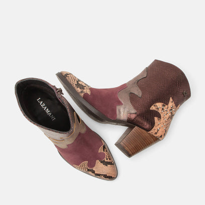 Stevie Women's Leather Ankle Boots Merlot