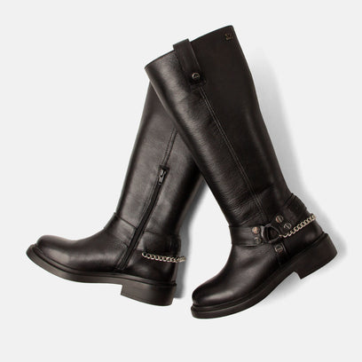 Leslie Women's Leather Boots Black