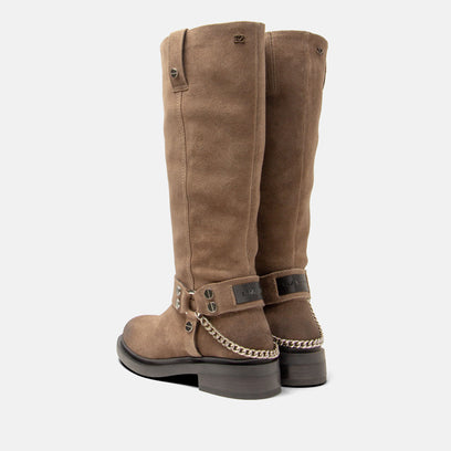 Leslie Women's Suede Boots Taupe