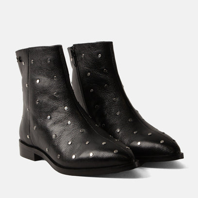 Dana Women's Leather Ankle Boots Black