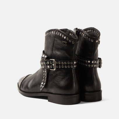 Zora Women's Leather Ankle Boots Black