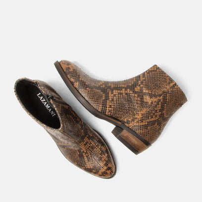 Beverly Women's Leather Ankle Boots Biscuit