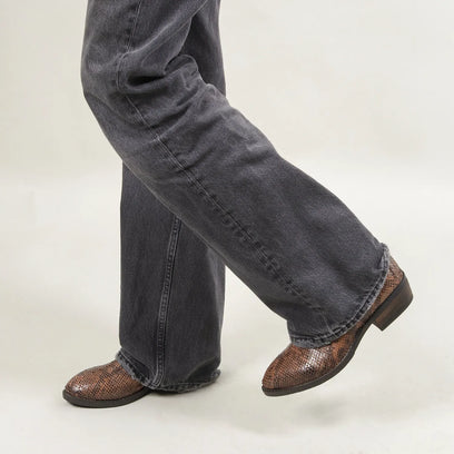 Beverly Women's Leather Ankle Boots Biscuit