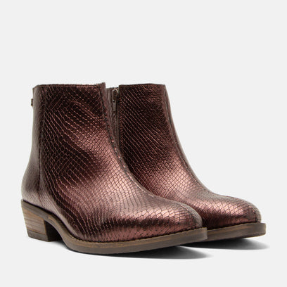 Beverly Women's Leather Ankle Boots Merlot