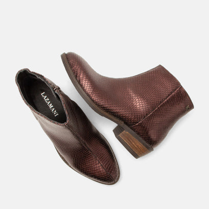 Beverly Women's Leather Ankle Boots Merlot