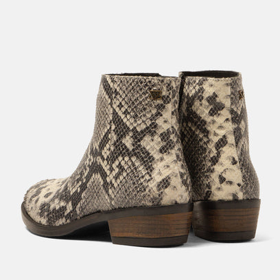 Beverly Women's Leather Ankle Boots Offwhite