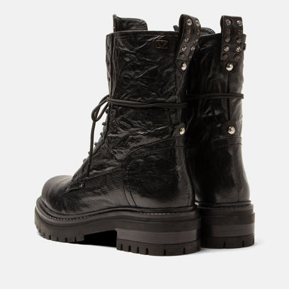 Lex Women's Leather Lace-up Boots Black