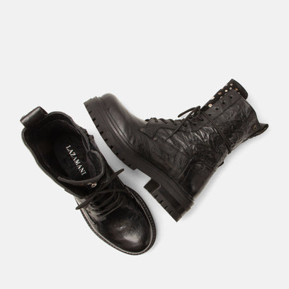 Lex Women's Leather Lace-up Boots Black