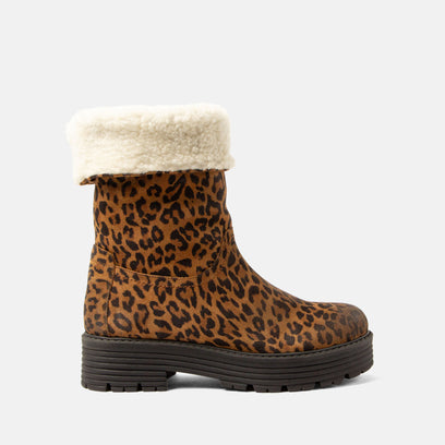 Jacky Women's Suede Boots Tan/Leo