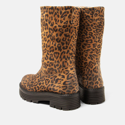 Jacky Women's Suede Boots Tan/Leo