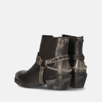 Emmi Women's Leather Ankle Boots Pewter