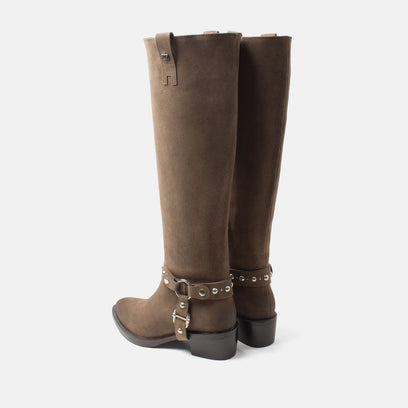 Fay Women's Suede Boots Taupe