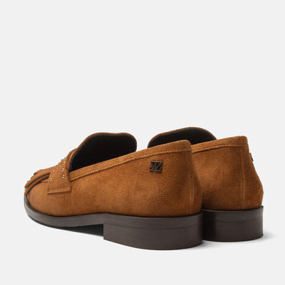 Suus Women's Suede Loafers Cognac