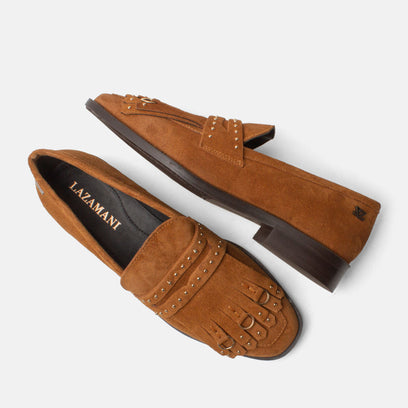 Suus Women's Suede Loafers Cognac
