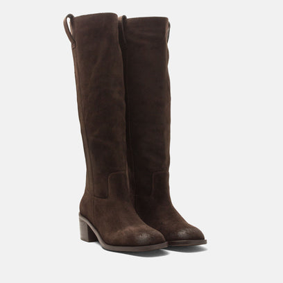 Elin Women's Suede Boots Brown