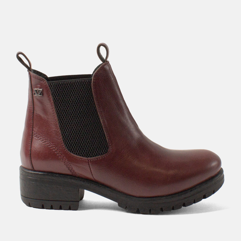 Lia Women's Leather Chelsea Boots Burgundy