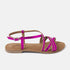 Zoe Women's Leather Sandals Fuxia